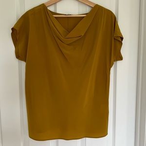 Beymen Silk Top Blouse, Dijon color, Size S